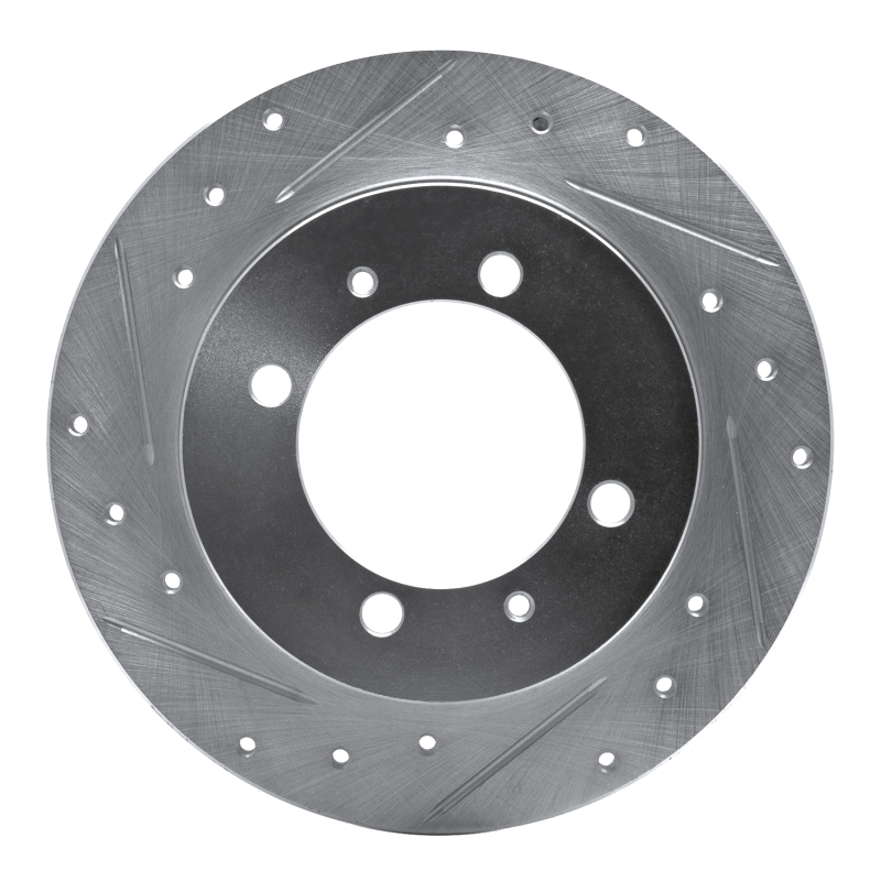 Mitsubishi Space Star Brake Rotor (1) - Rear Left - R1 Concepts - Drilled & Slotted - Silver - `00-`07